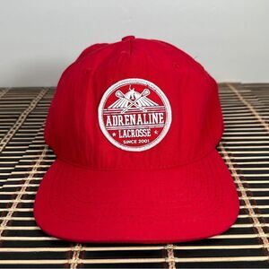 Adrenaline Lacrosse Snapback Hat Red Since 2001